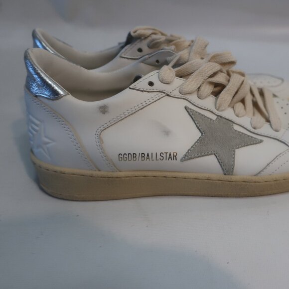 NWOB GGDB Golden Goose White Ball Star Double Quarter Leather Sneakers 39 US/9 - Picture 8 of 12